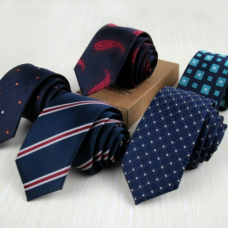 Silk Tie Striped - แฟชั่นสำหรับผู้ชายอุปกรณ์เสริม6ซม.แฟชั่นงานแต่งงานคลาสสิกผ้าไหมสีฟ้าสีดำสีแดงผู้ชาย Skinny แคบ retro เนคไท