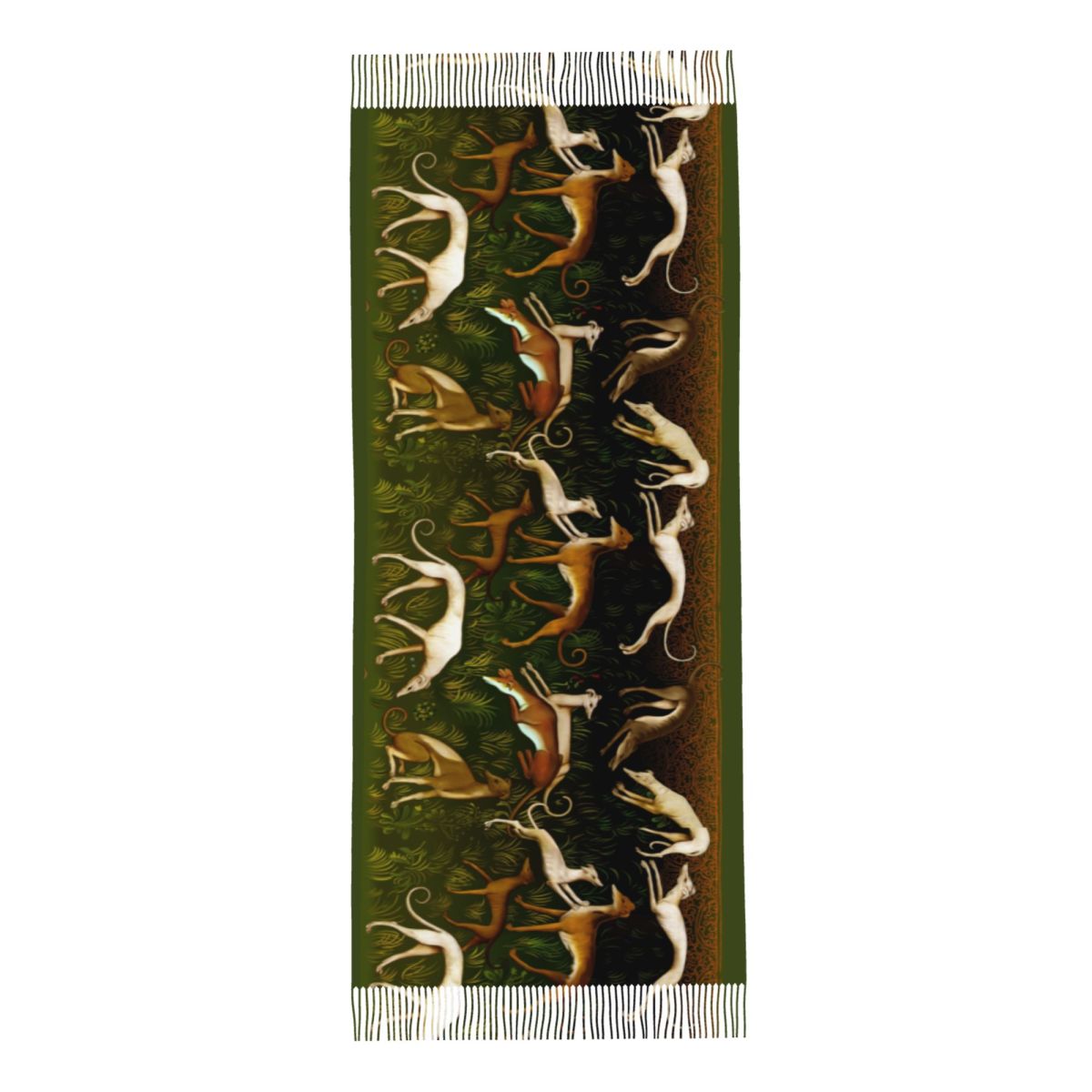 ผ้าคลุมไหล่ลายสุนัขเกรย์ฮาวด์ส - Pashmina Wrap Large บทวิจารณ์และราคา