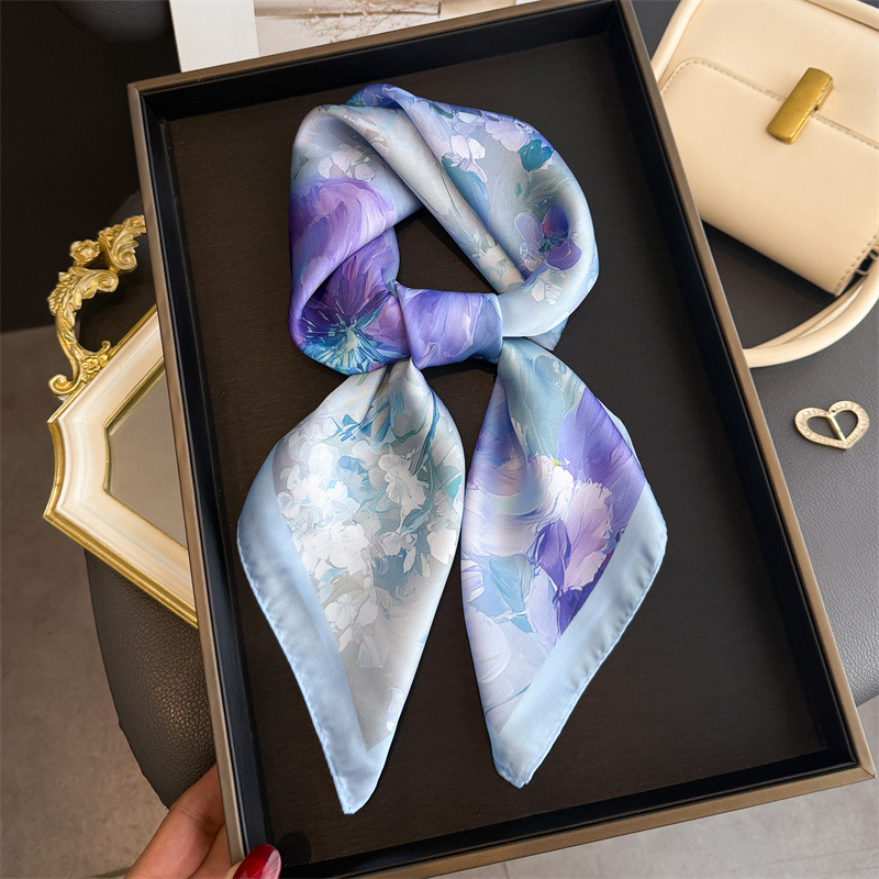 ผ้าพันคอไหมพิมพ์ลายดอกไม้ใหม่ป - Ascot Neck Scarf บทวิจารณ์และราคา
