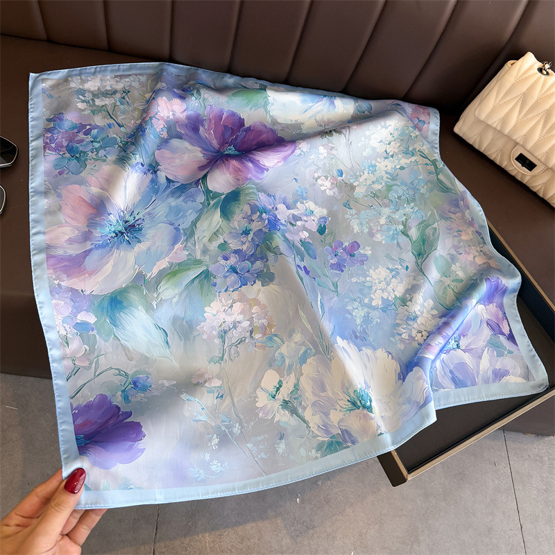 ผ้าพันคอไหมพิมพ์ลายดอกไม้ใหม่ป - Ascot Neck Scarf บทวิจารณ์และราคา