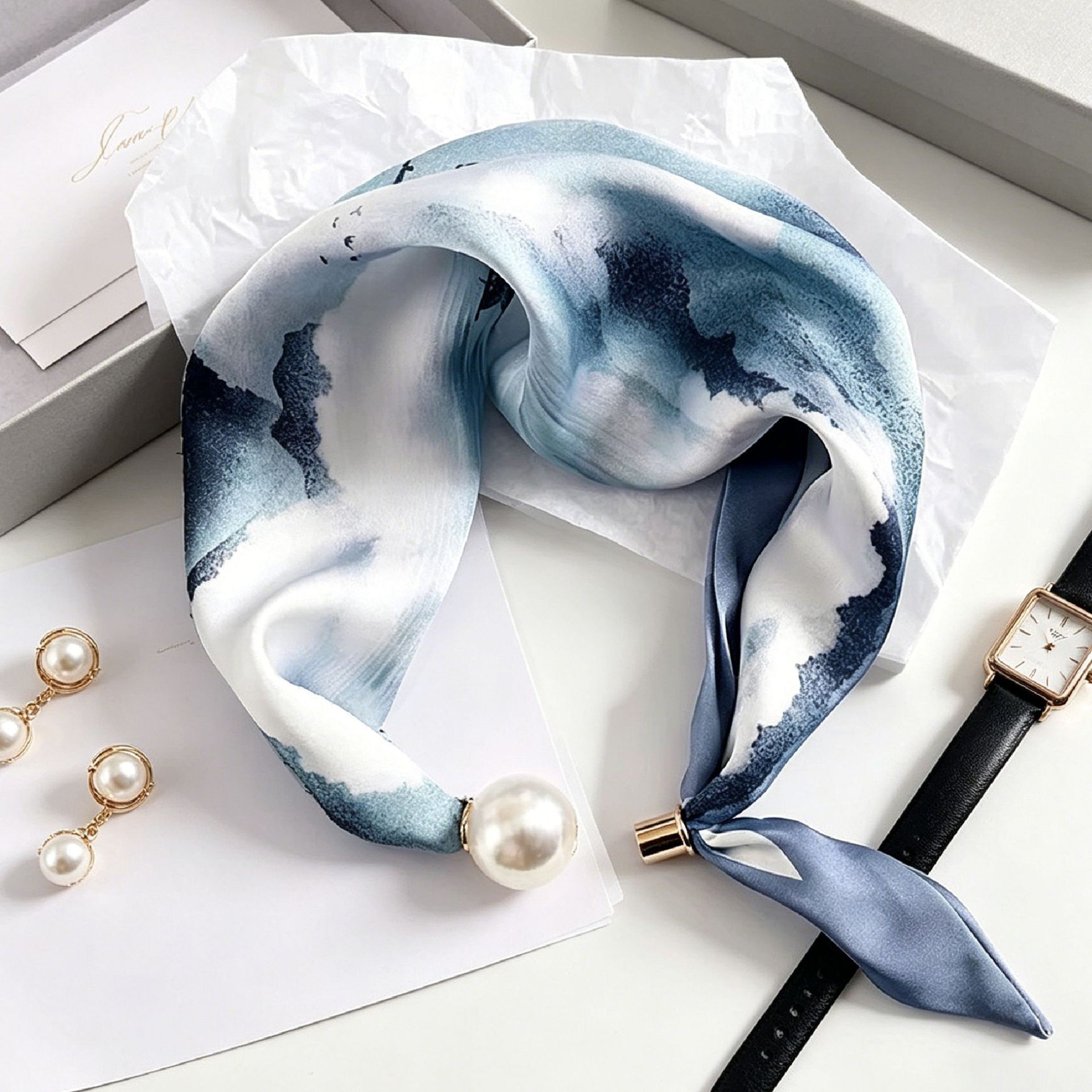 ผ้าพันคอแม่เหล็กหรูหราลายมุกสำ - Ascot Neck Scarf บทวิจารณ์และราคา