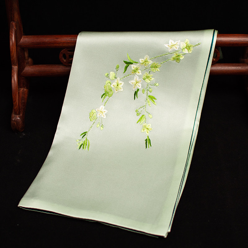 ผ้าพันคอไหมซูโจวปักลาย, ผ้าพัน - Silk Neck Scarf บทวิจารณ์และราคา