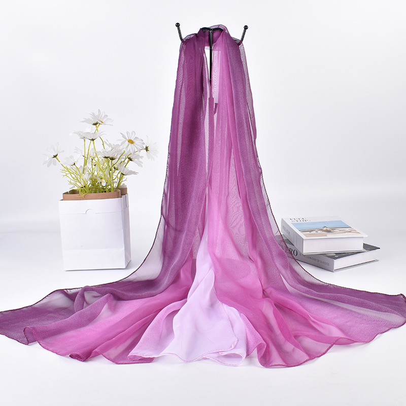 Syal Sutra ผ้าสามสีไล่ระดับสี7 - Silk Neck Scarf บทวิจารณ์และราคา