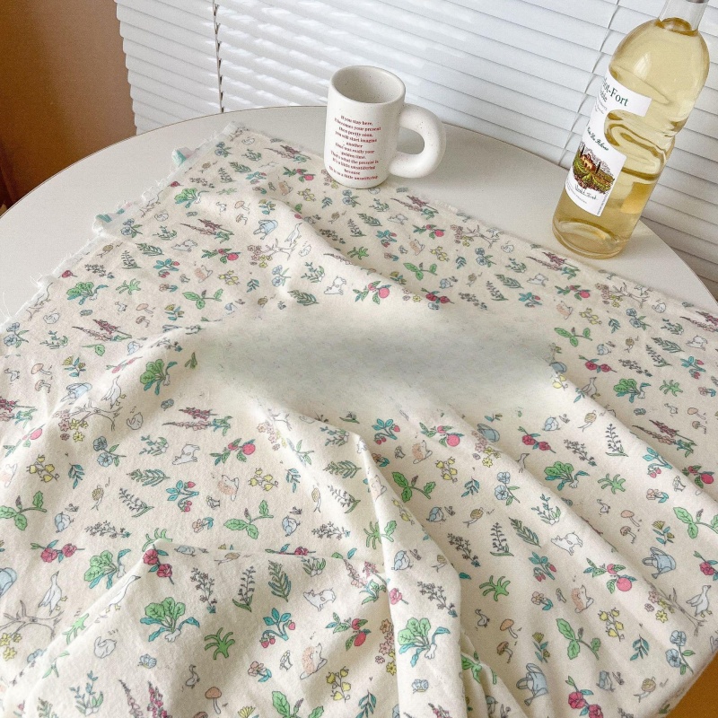 ผ้าวิสโคสพิมพ์ลายดอกไม้ ลายสก็ - Woven Scarf Blanket บทวิจารณ์และราคา
