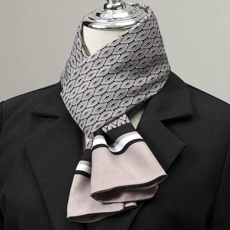 ผ้าพันคอผู้ชาย ผ้าไหมเทียม ผ้า - Silk Neck Scarf บทวิจารณ์และราคา