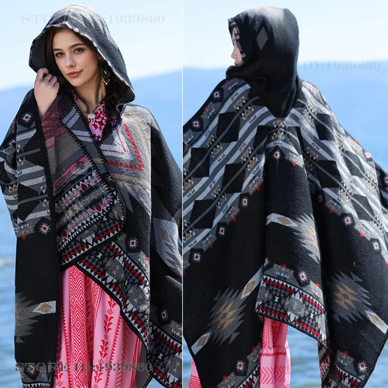 ผ้าคลุมไหล่แบบมีฮู้ด ผ้าพันคอ  - Woven Scarf Blanket บทวิจารณ์และราคา