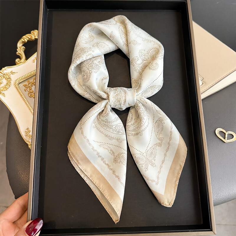 ผ้าพันคอสี่เหลี่ยมลายเพสลีย์สี - Head Wrap Turban บทวิจารณ์และราคา