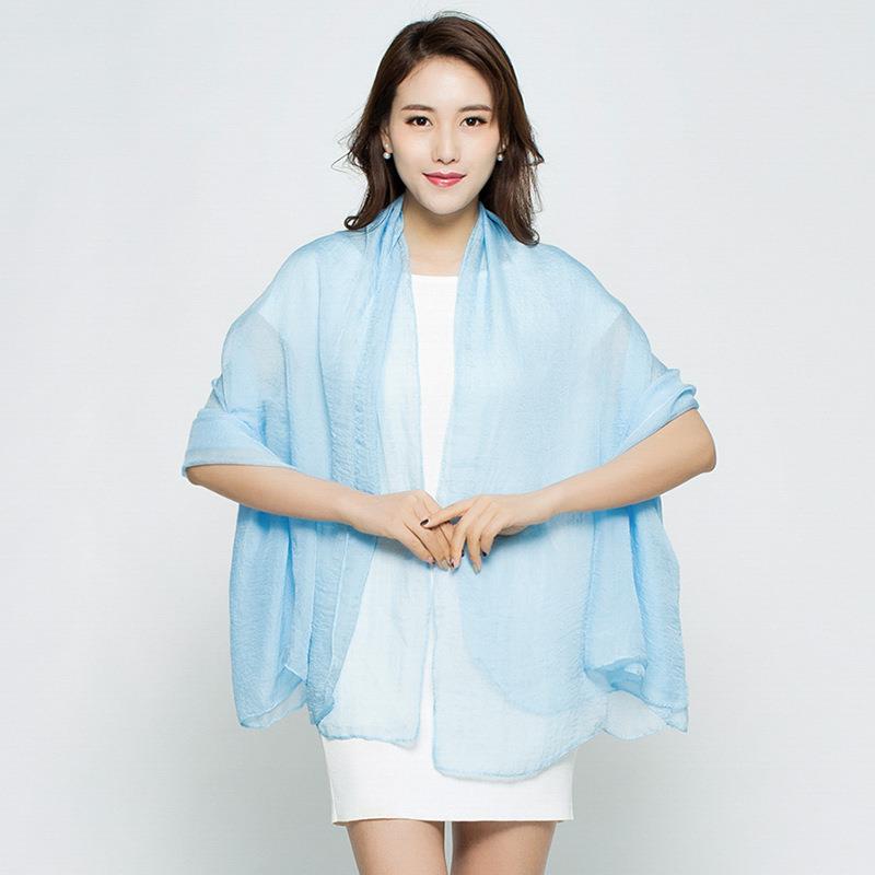ยาวผ้าพันคอฤดูร้อนผ้าพันคอสุภา - Silk Neck Scarf บทวิจารณ์และราคา