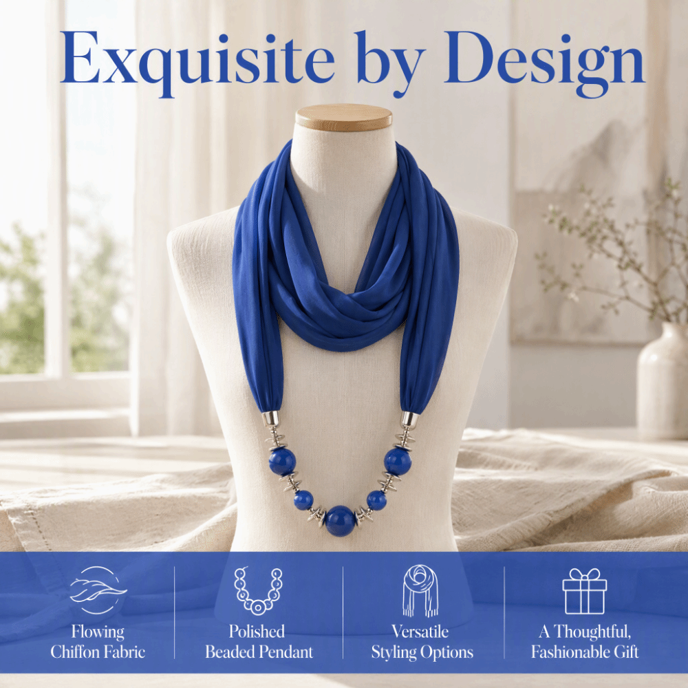 ผ้าพันคอชีฟองแบบใหม่ ประดับลูก - Infinity Scarf Knit บทวิจารณ์และราคา