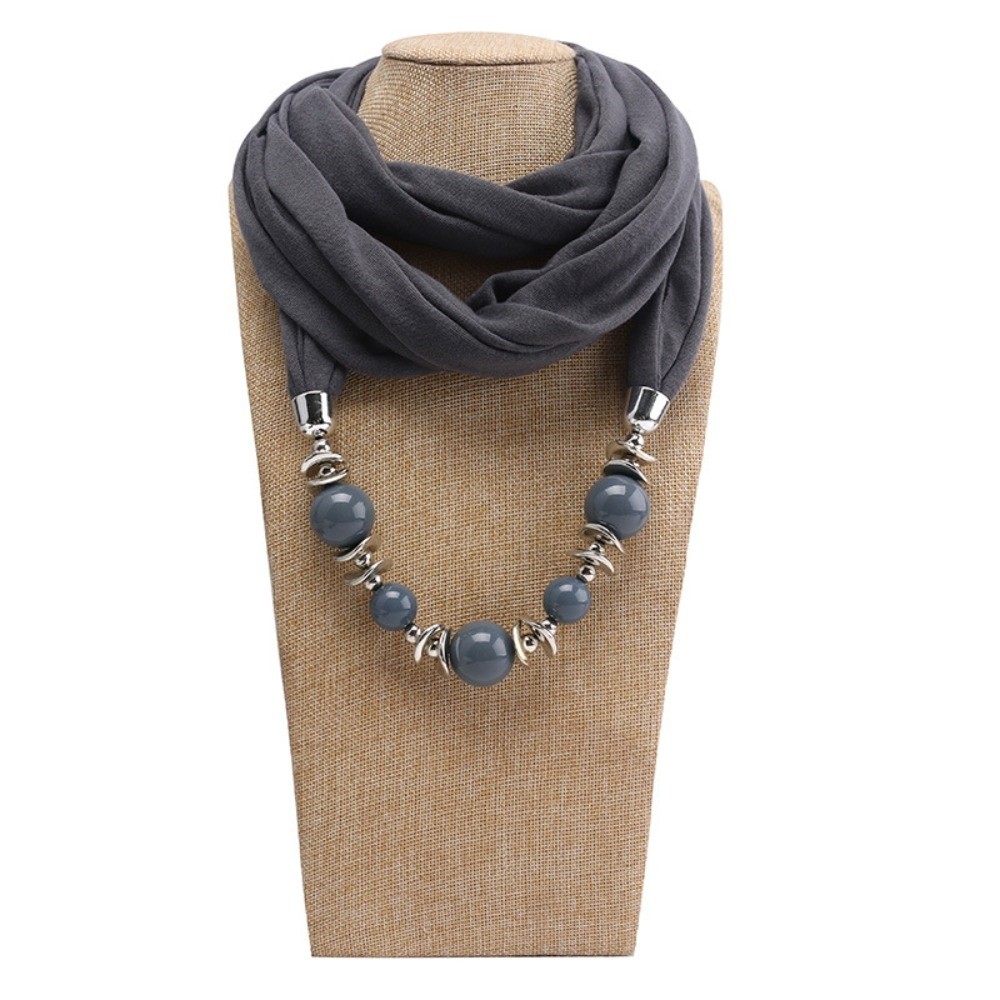 ผ้าพันคอชีฟองแฟชั่น พร้อมสร้อย - Infinity Scarf Knit บทวิจารณ์และราคา